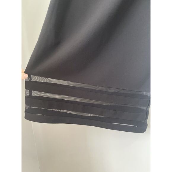 CALVIN KLEIN BELL SLEEVES SHEATH DRESS W/ MESH INSERTS, BLACK , Women’s SIZE 8 - Picture 5 of 8